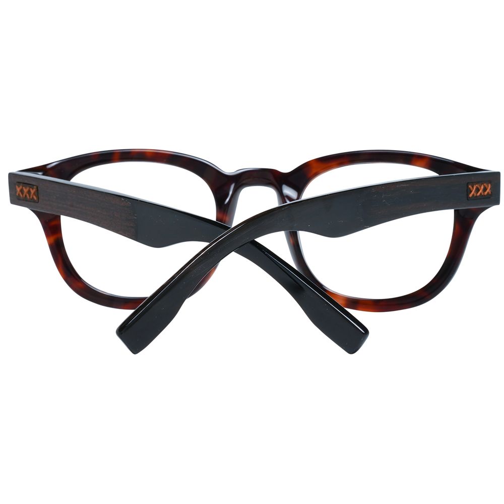 Ermenegildo Zegna Brown Men Optical Frames