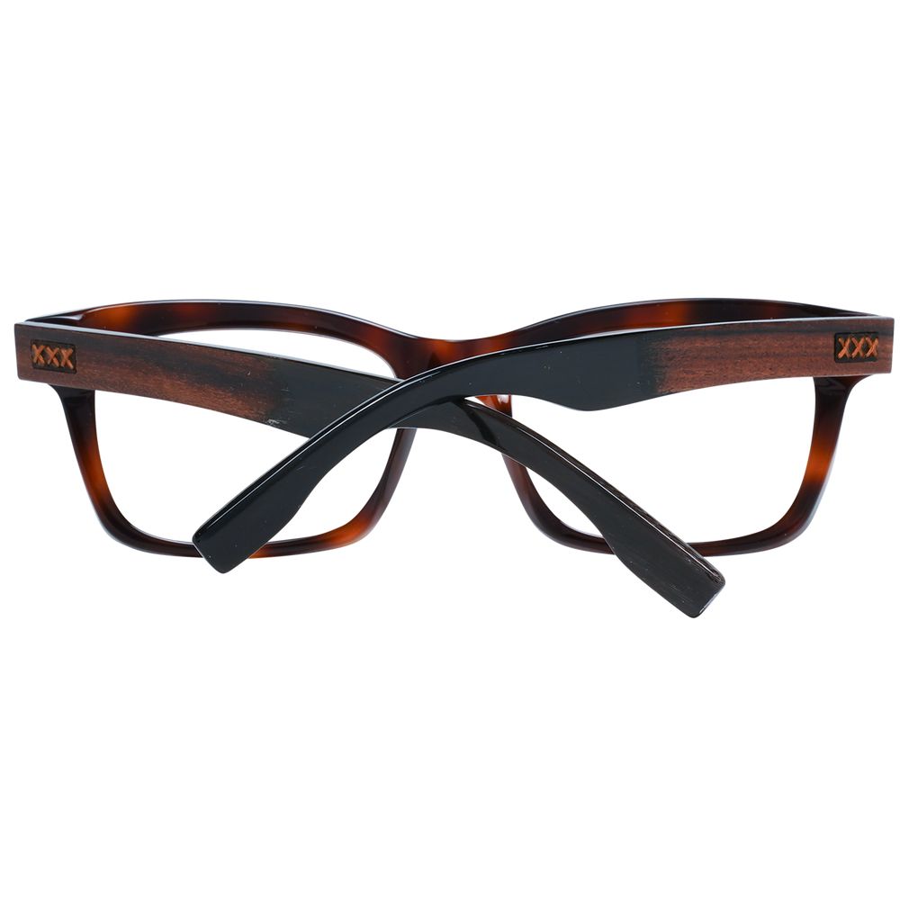 Ermenegildo Zegna Brown Men Optical Frames