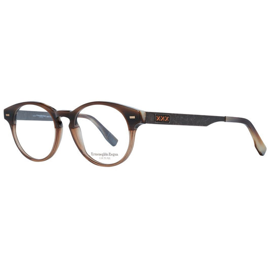 Ermenegildo Zegna Brown Men Optical Frames