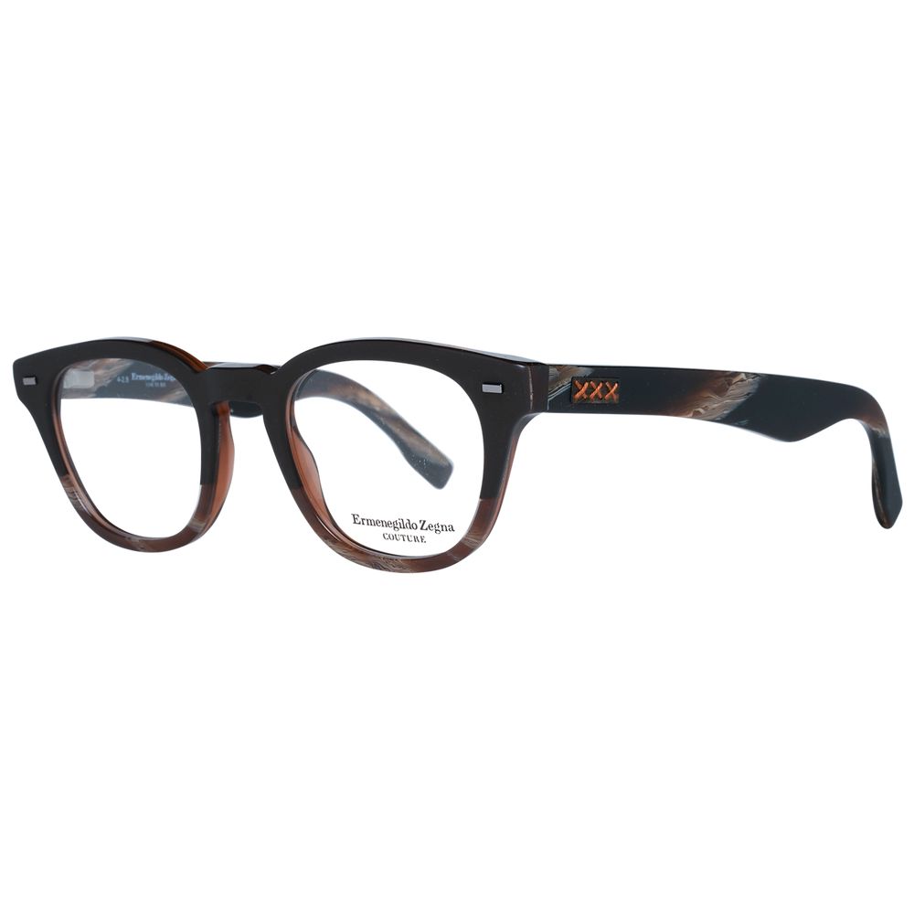 Ermenegildo Zegna Brown Men Optical Frames