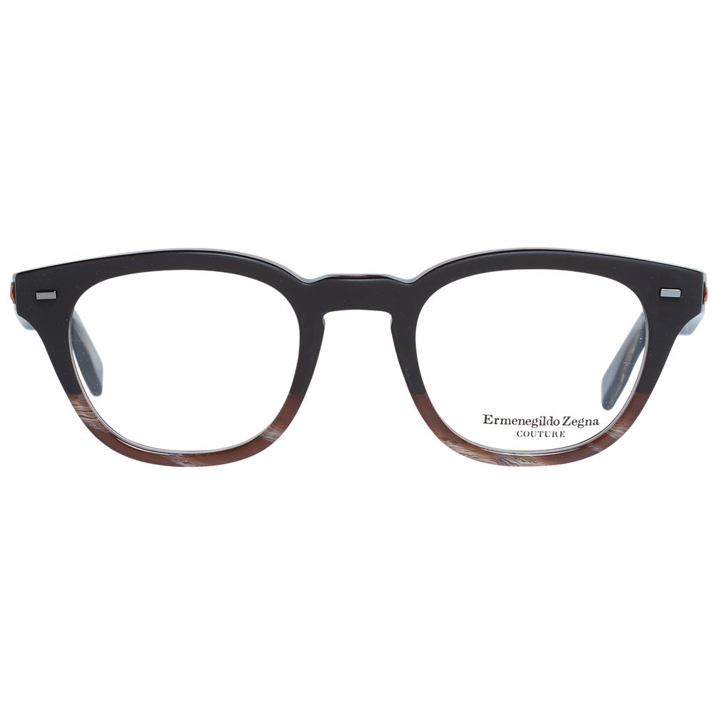 Ermenegildo Zegna Brown Men Optical Frames