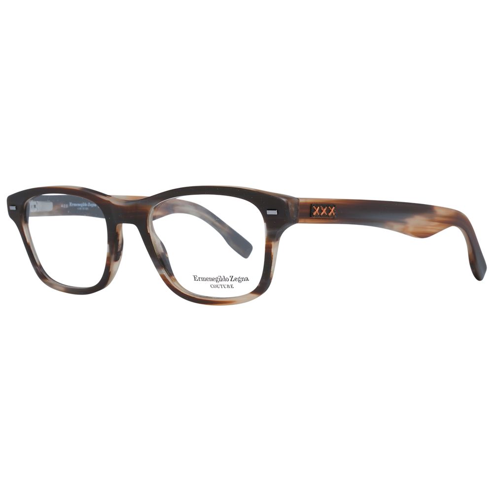 Ermenegildo Zegna Brown Men Optical Frames