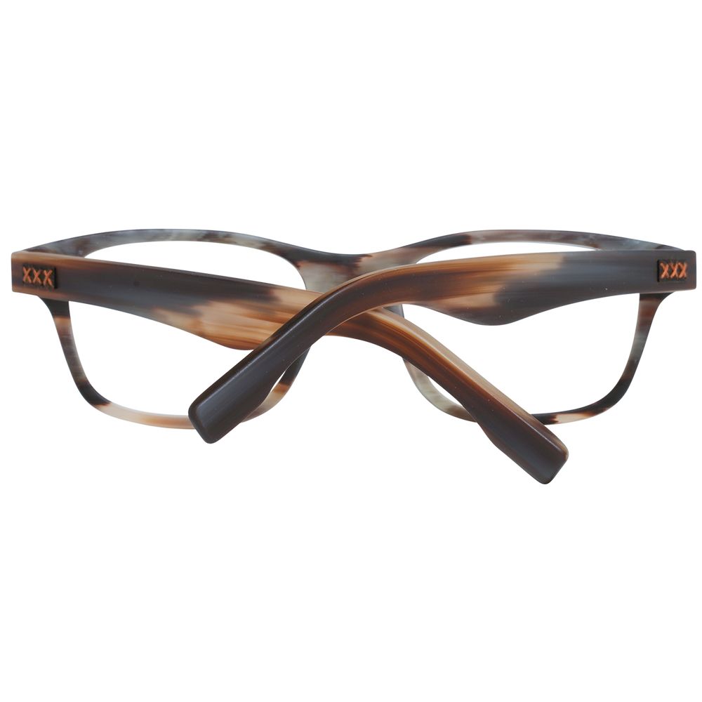 Ermenegildo Zegna Brown Men Optical Frames