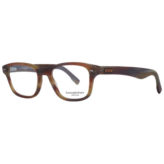 Ermenegildo Zegna Brown Men Optical Frames