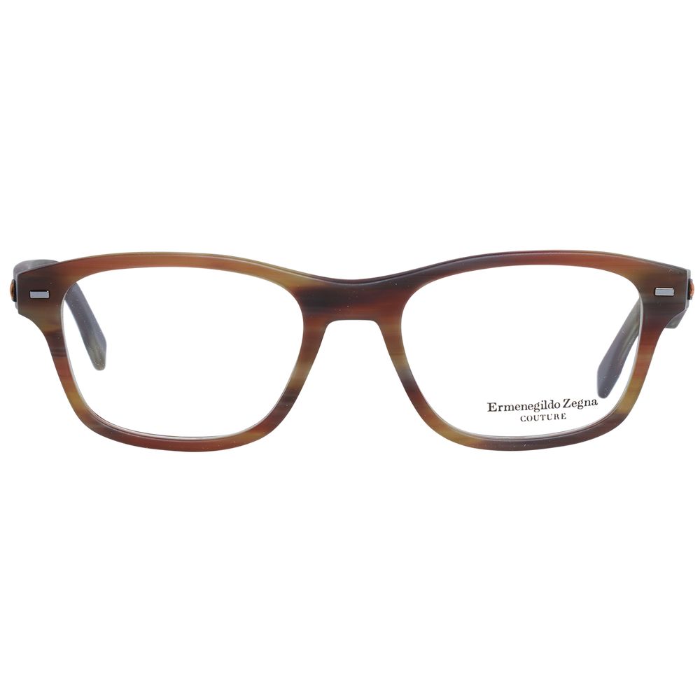 Ermenegildo Zegna Brown Men Optical Frames