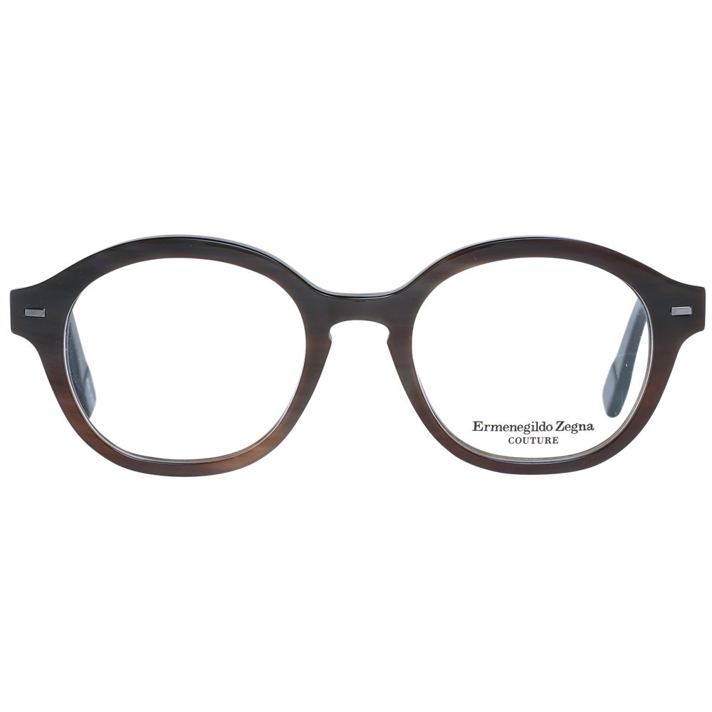 Ermenegildo Zegna Brown Men Optical Frames