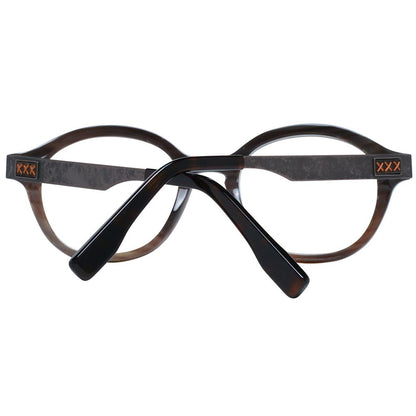 Ermenegildo Zegna Brown Men Optical Frames