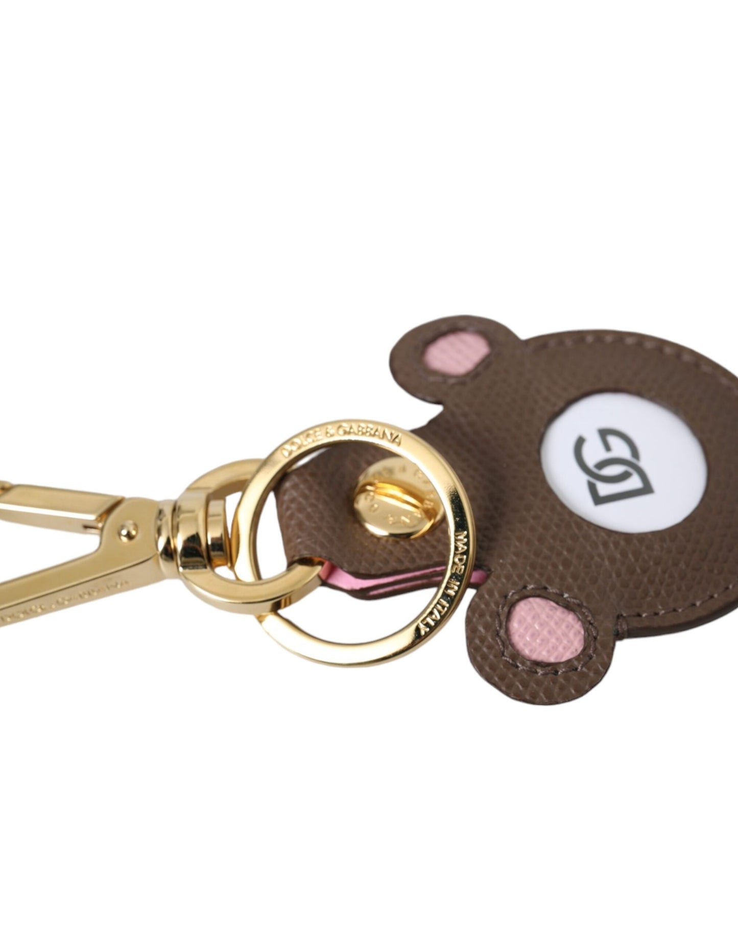 Dolce & Gabbana Multicolor Dauphine Calfskin DG Logo Keyring Keychain