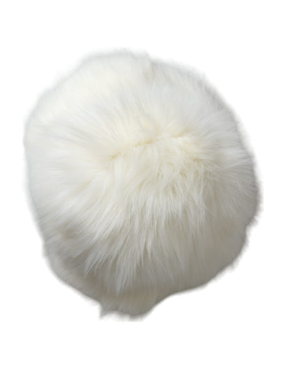 Dolce & Gabbana White Acrylic Fur Womens Bucket Hat