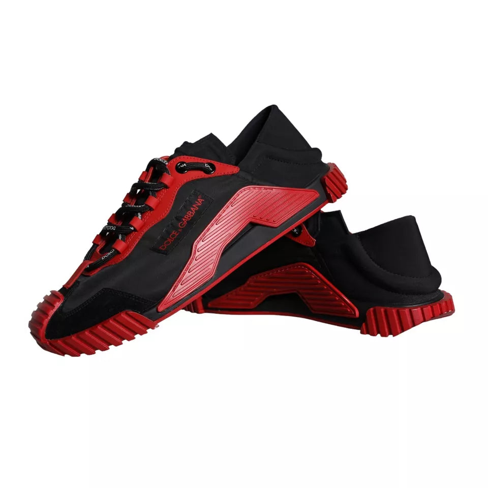 Dolce & Gabbana Black Red NS1 Low Top Sneakers Men Shoes