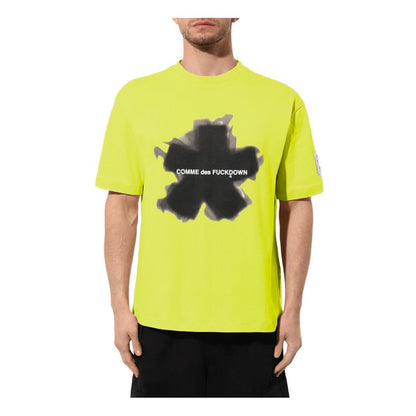 Comme Des Fuckdown Yellow Cotton T-Shirt