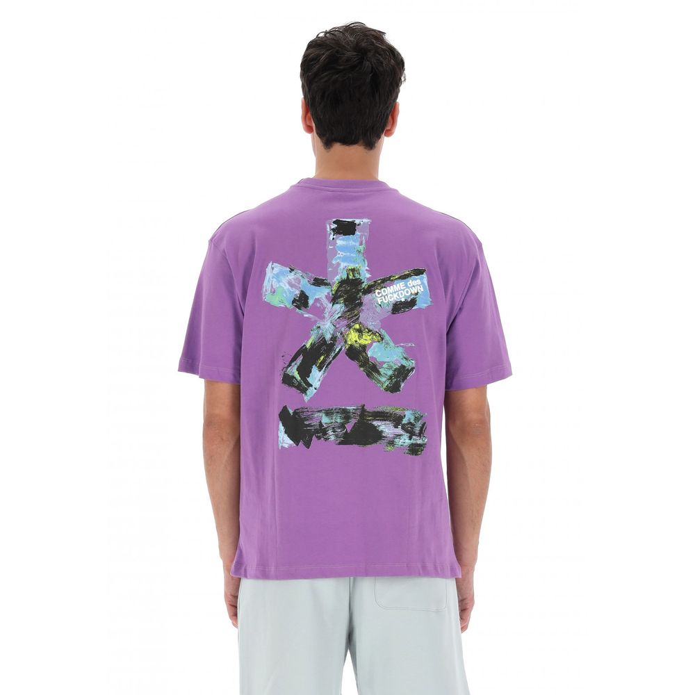 Comme Des Fuckdown Purple Cotton Men T-Shirt