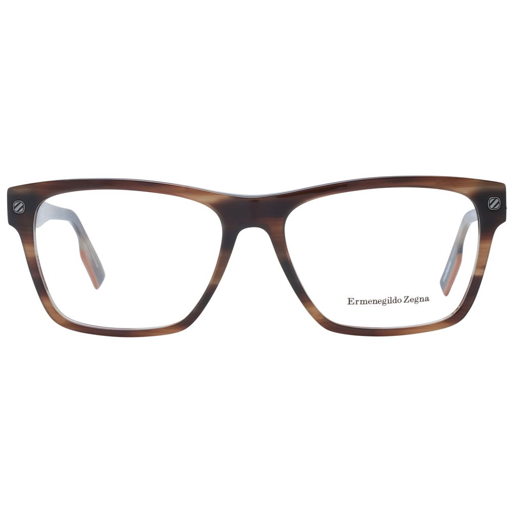 Ermenegildo Zegna Brown Men Optical Frames