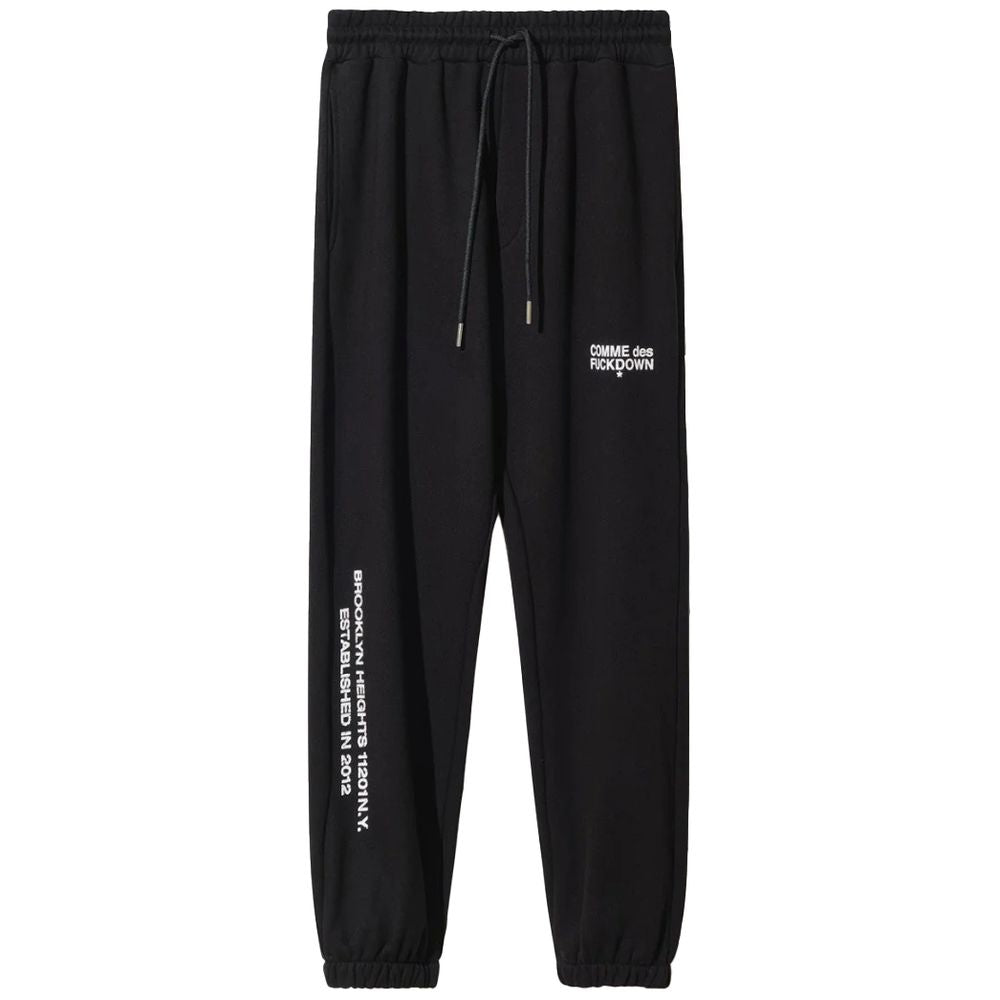 Comme Des Fuckdown Black Cotton Jeans & Pant