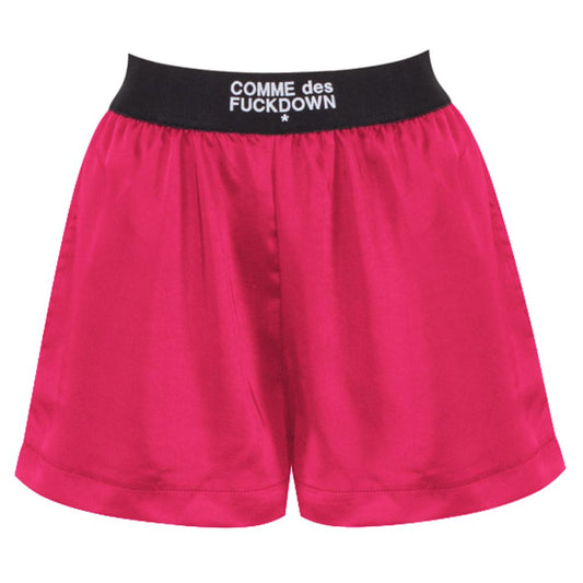 Comme Des Fuckdown Fuchsia Polyester Short