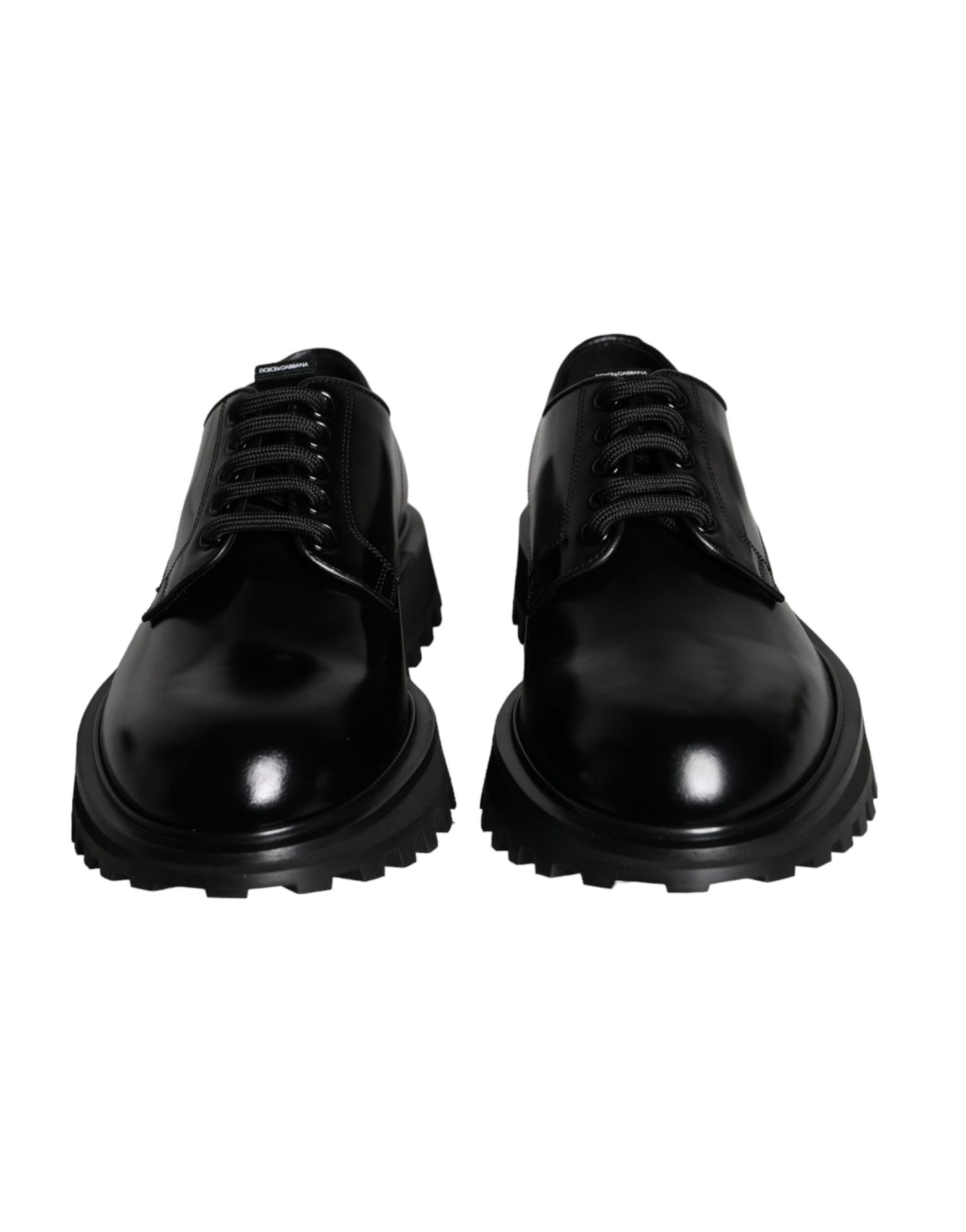 Dolce & Gabbana Black Calf Leather Derby Formal Dress Shoes