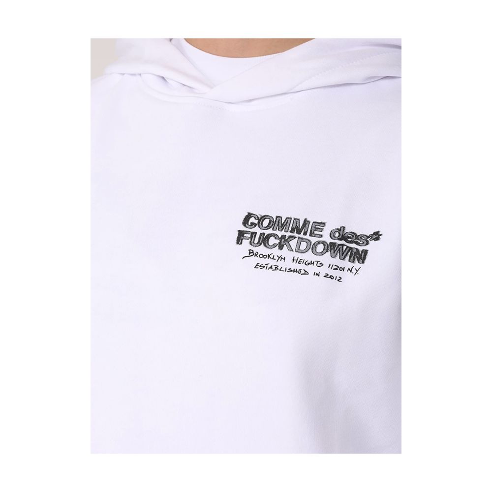 Comme Des Fuckdown White Cotton Sweater