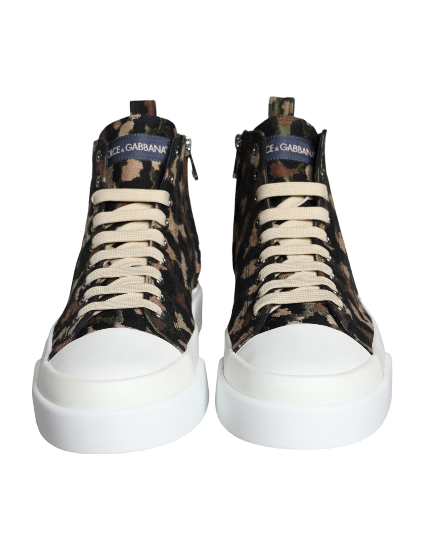 Dolce & Gabbana Multicolor Camouflage High Top Sneaker Shoes