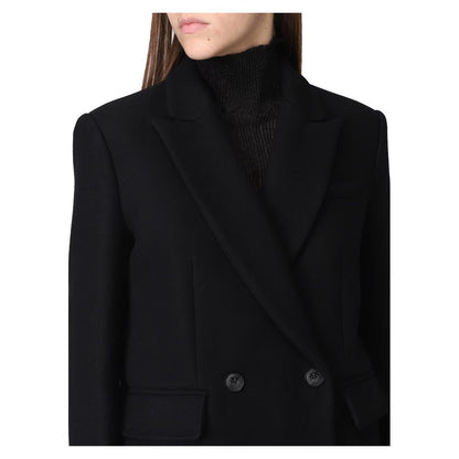 PINKO Black Wool Jackets & Coat