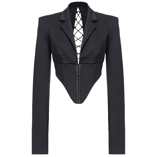 PINKO Black Viscose Suits & Blazer