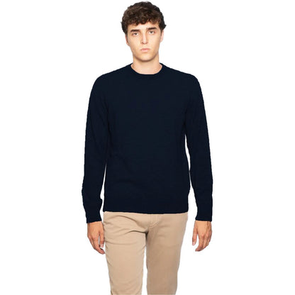 Alpha Studio Blue Wool Vergine Sweater