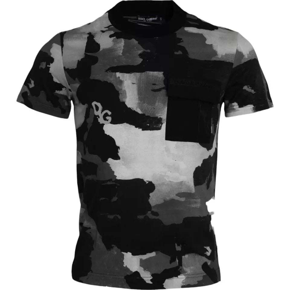 Dolce & Gabbana Multicolor Camouflage Cotton Crewneck T-shirt