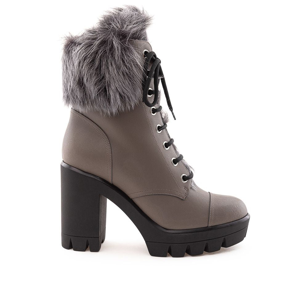 Giuseppe Zanotti Gray Eco Leather Boot