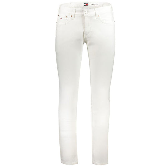 Tommy Hilfiger White Cotton Jeans & Pant