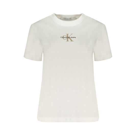 Calvin Klein White Cotton Tops & T-Shirt