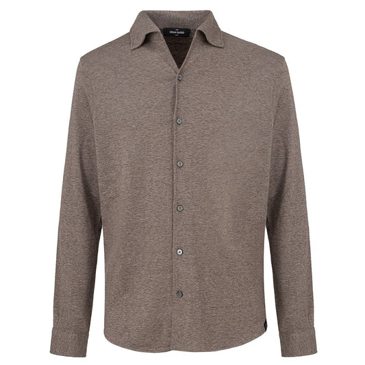 Gran Sasso Beige Cotton Shirt