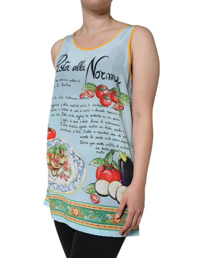 Dolce & Gabbana Multicolor Pasta Alla Norma Print Tank Top