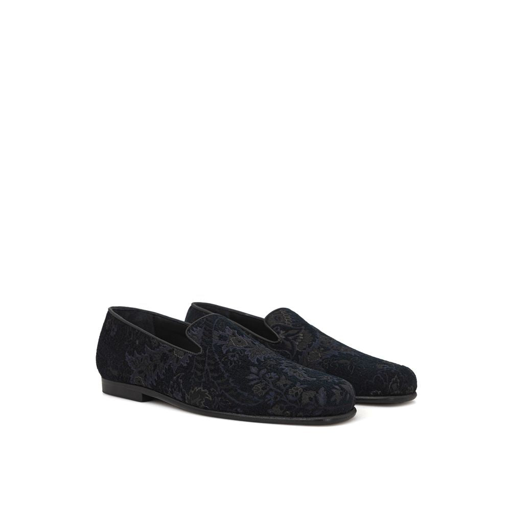 Etro Blue Leather Loafer