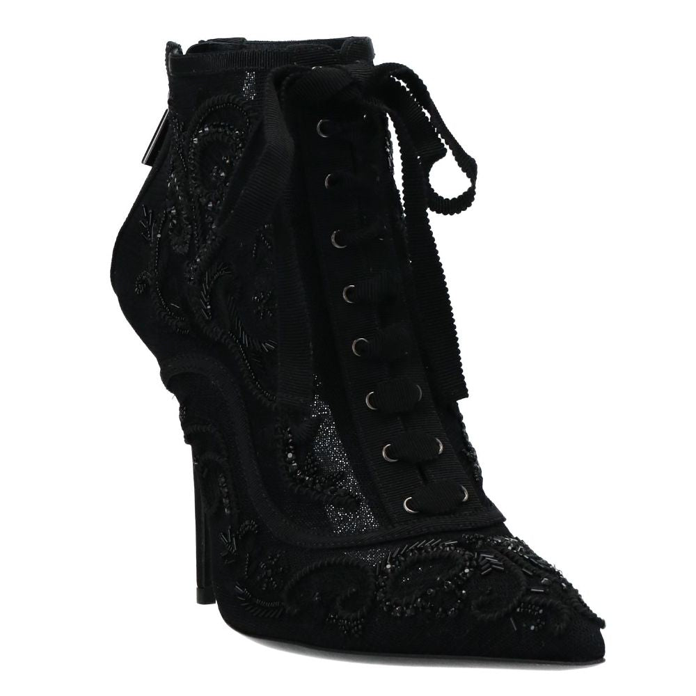 Dolce & Gabbana Black Polyester Boot