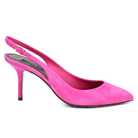 Dolce & Gabbana Fuchsia Leather Di Capra Pump