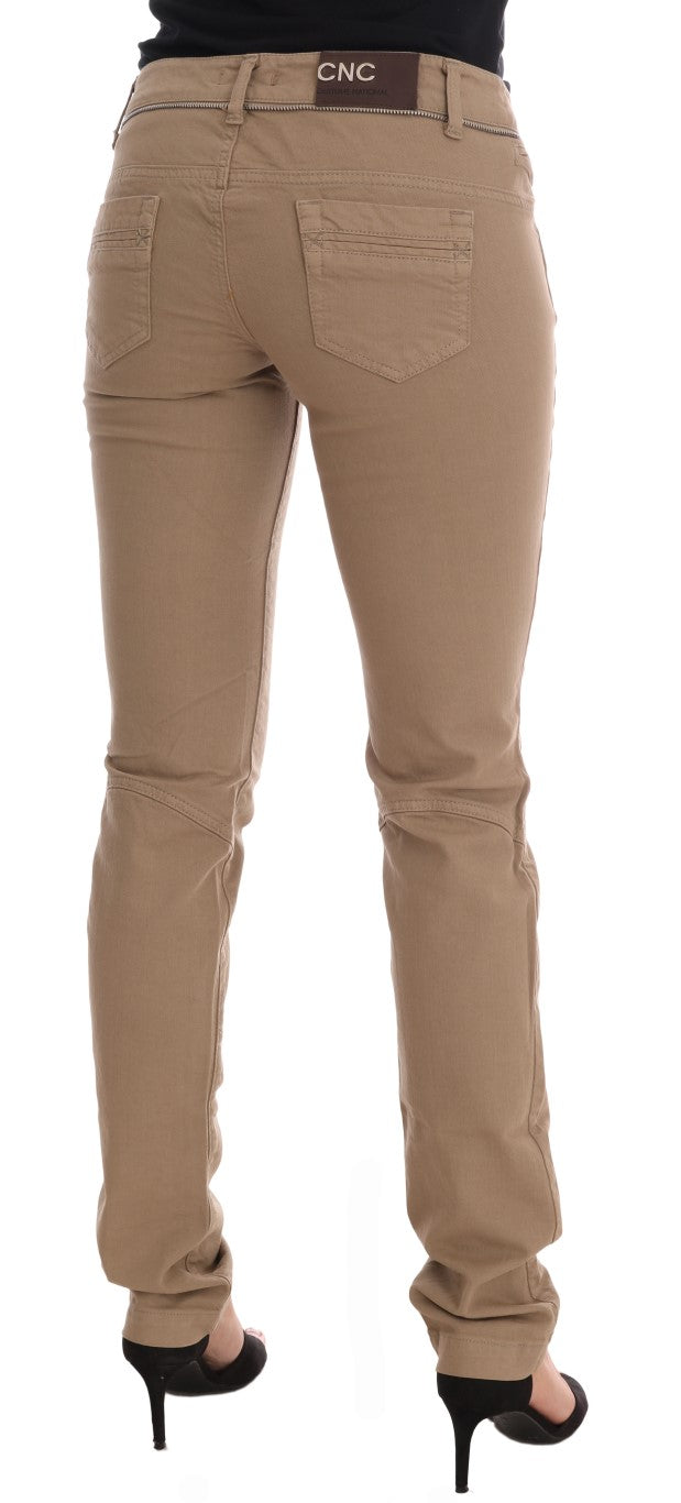 Costume National Beige Super Slim Fit Denim Delight