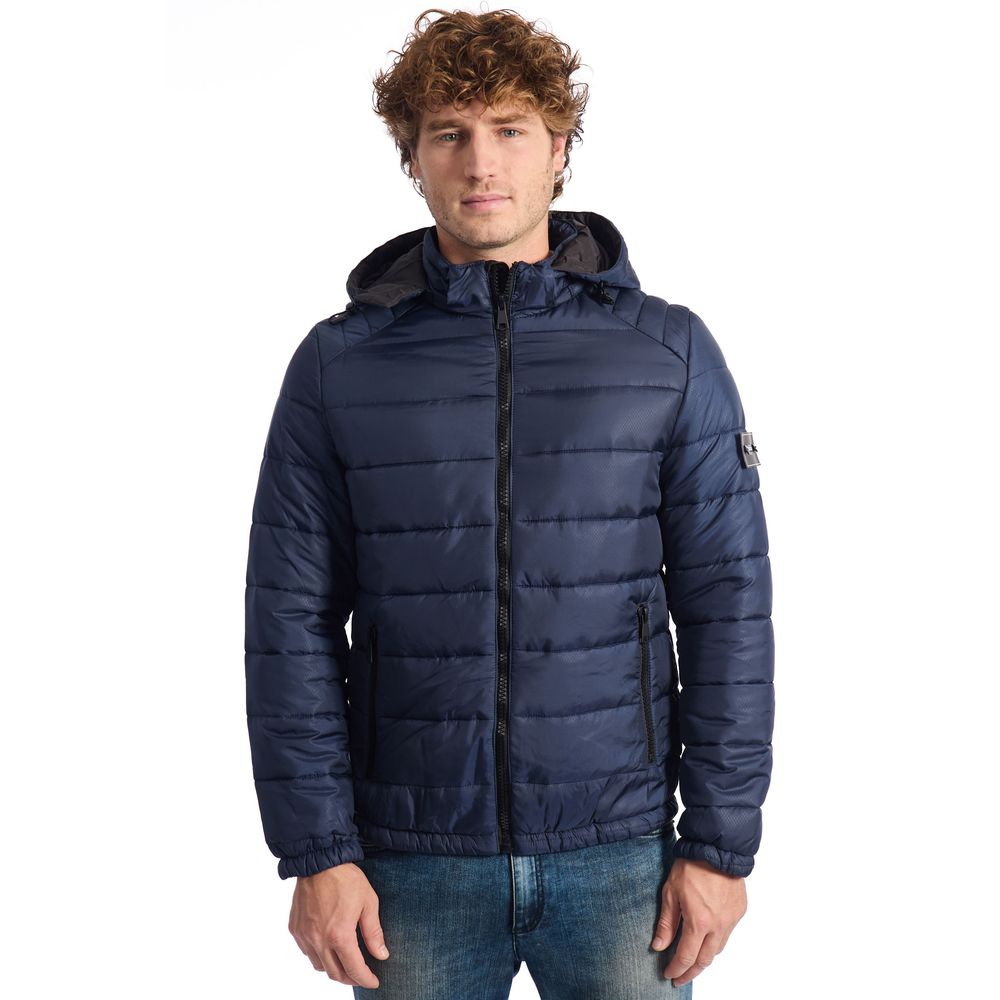 Baldinini Trend Blue Polyester Men Jacket