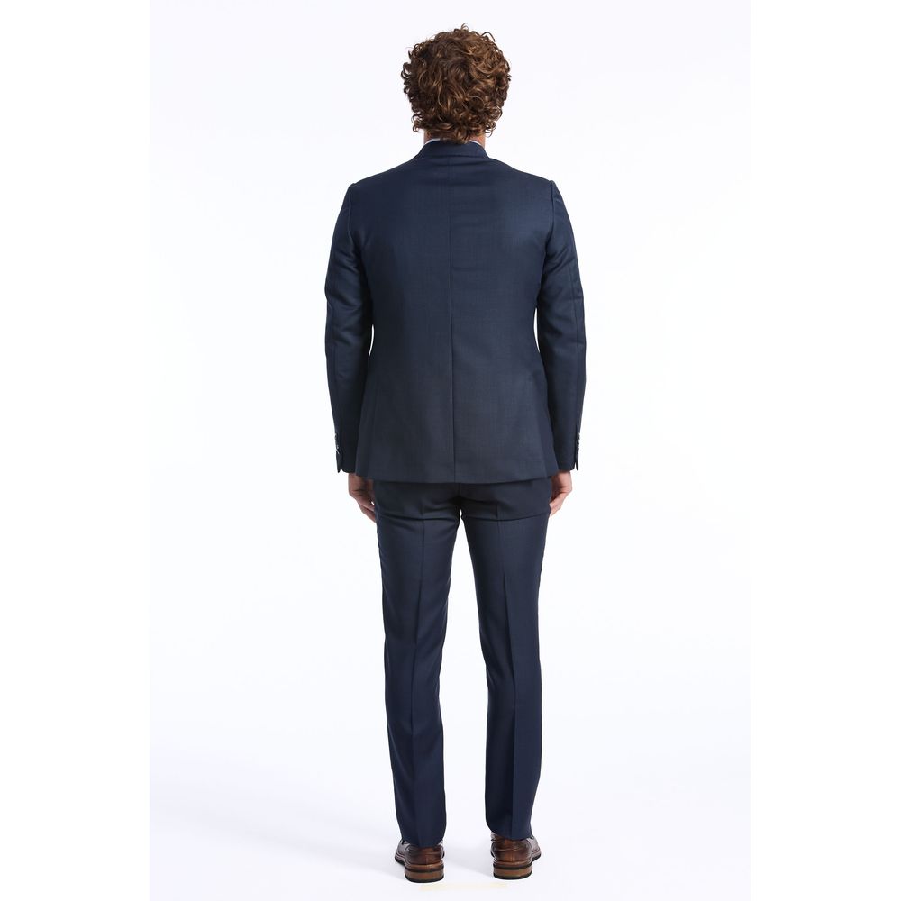 Baldinini Trend Blue Wool Men Suit