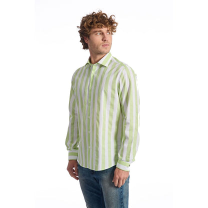 Baldinini Trend "Green Cotton Men Shirt"