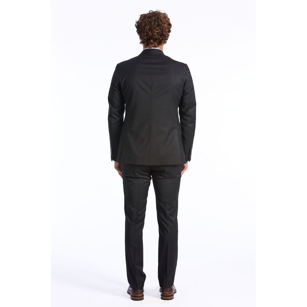 Baldinini Trend Gray Wool Men Suit