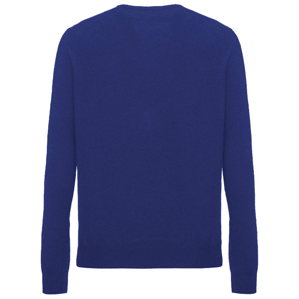 Malo Blue Wool Men Sweater