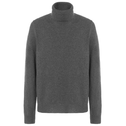 Malo Gray Wool Men's Turtleneck Sweater