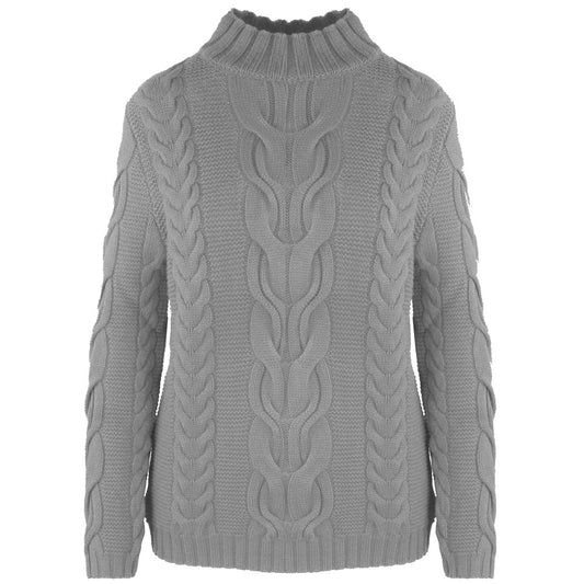 Malo Gray Wool Women's Turtleneck Sweater