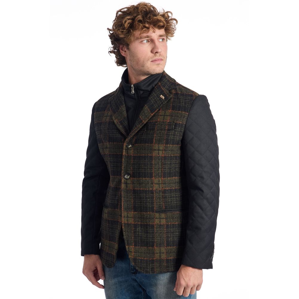 Roberto Pepe Luxury Brown Wool Men Jacket