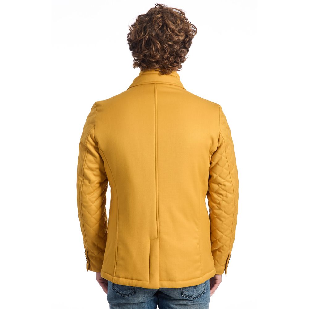 Roberto Pepe Luxury Yellow Polyester Jacket