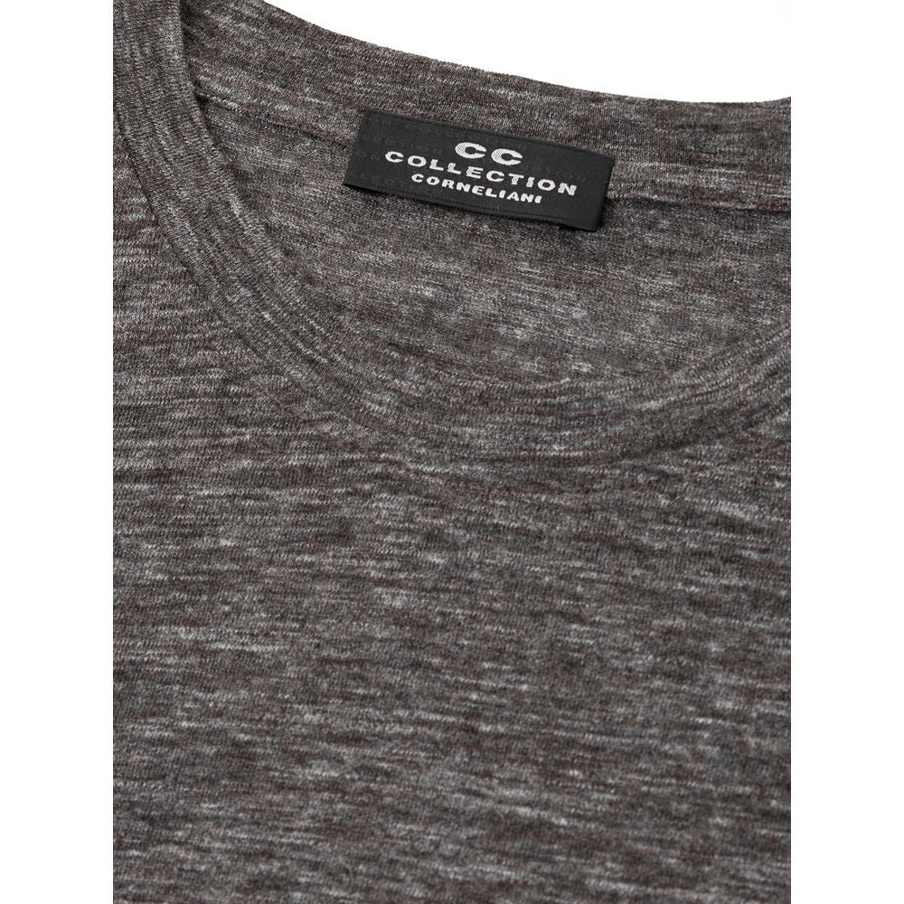 Corneliani Gray Wool T-Shirt