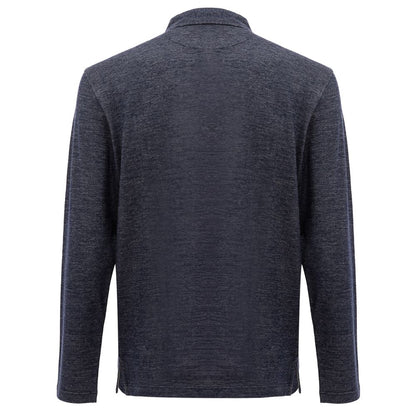 Corneliani Blue Wool Polo Shirt