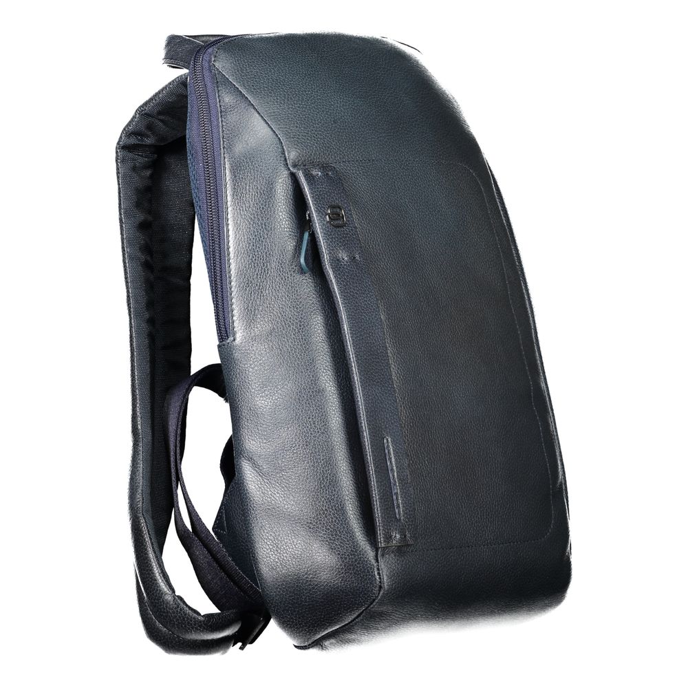 Piquadro Blue Leather Men Backpack