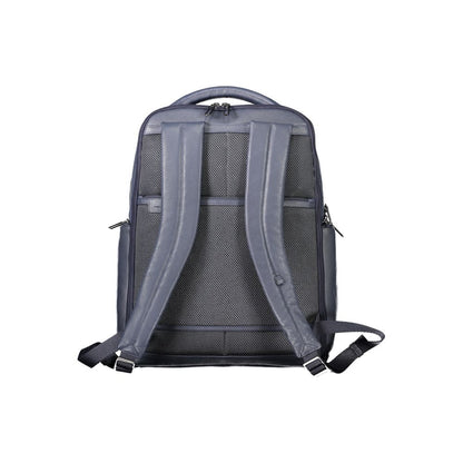 Piquadro Blue Leather Men Backpack