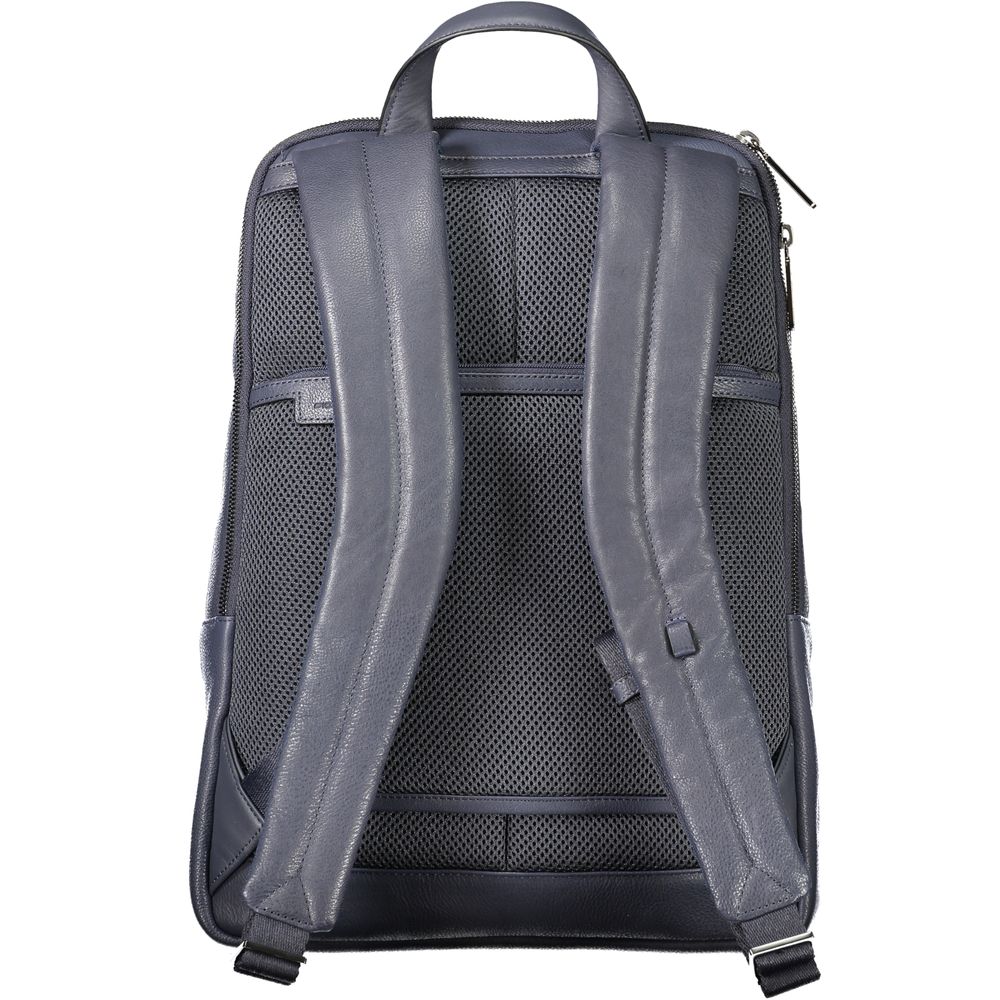 Piquadro Blue Leather Men Backpack