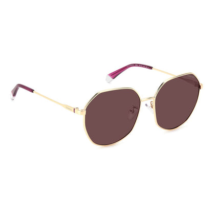 Polaroid Gold Metal Sunglasses